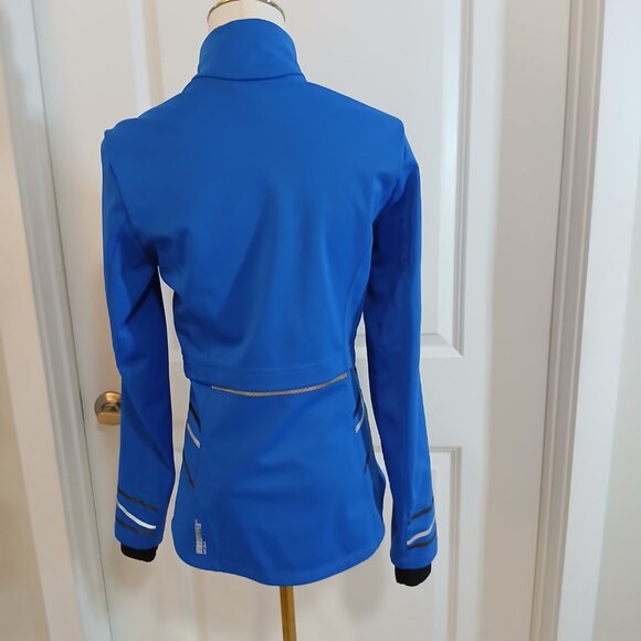 GORE Wind Stopper Softshell Jacket Women's Size S Blue Running Wear Polyester - Picture 5 of 7